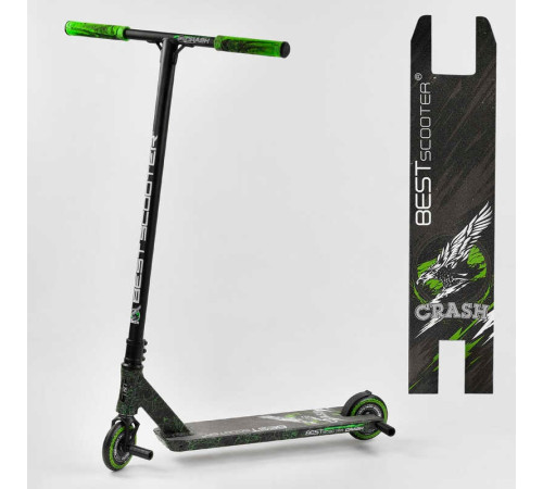 Самокат трюковий 41747 Best Scooter (4) "CRASH" HIC-система, ПЕГІ, алюмінієвий диск і дека, колеса 110 мм PU, ширина керма - 57 см, в коробці – в наличии! Купите сейчас у KAZKOVA