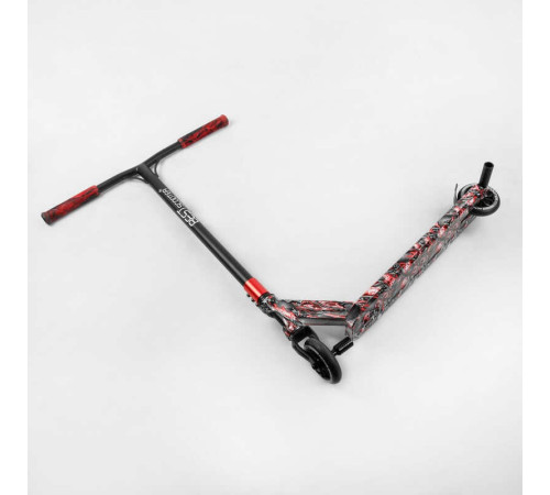 Самокат трюковий Best Scooter BS-77488 (4) HIC-система, ПЕГИ, алюмінієвий диск та дека з ПРИНТОМ, колеса PU, d = 110мм, ширина керма - 60 см, в коробці – в наличии! Купите сейчас у KAZKOVA