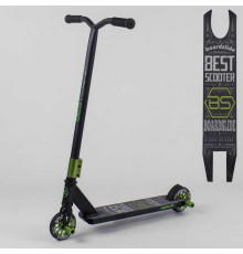 Самокат трюковий 50814 Best Scooter (1) ПЕГІ, алюмінієвий диск та дека, колеса PU, d=110мм, ширина керма - 52 см, В ПАКЕТІ