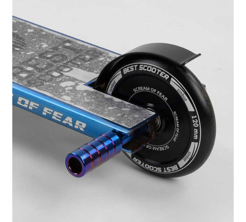 Самокат трюковий 44374 Best Scooter (4) "SIMBIOTE" HIC-система, ПЕГИ, алюмінієвий диск і дека, колеса 120 мм PU, ширина керма - 57 см, в коробці – в наличии! Купите сейчас у KAZKOVA