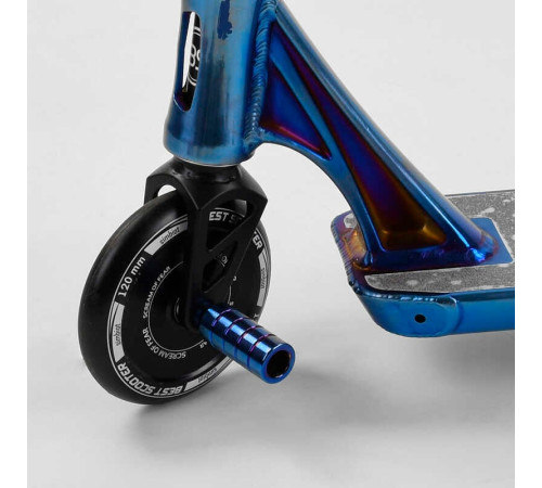 Самокат трюковий 44374 Best Scooter (4) "SIMBIOTE" HIC-система, ПЕГИ, алюмінієвий диск і дека, колеса 120 мм PU, ширина керма - 57 см, в коробці – в наличии! Купите сейчас у KAZKOVA