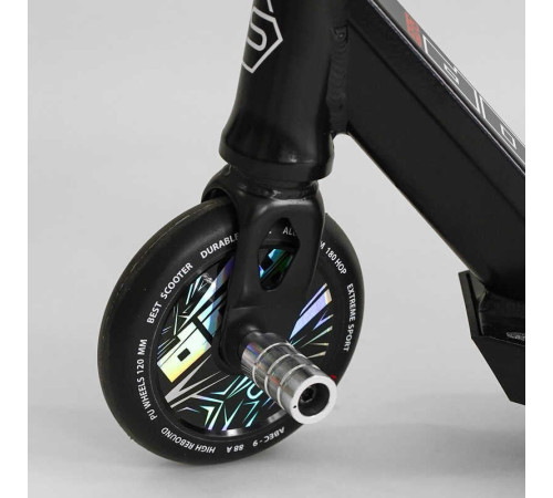 Самокат трюковий N- 16180 "Best Scooter" (2) "HOP", HIC-система, ПЕГИ, алюмінієвий диск та дека, колеса PU, d=120мм, ширина керма 58 см – в наличии! Купите сейчас у KAZKOVA