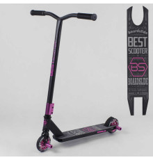 Самокат трюковий 52650 Best Scooter (1) пеґи, алюмінієвий диск і дека, колеса PU, d=110 мм, ширина керма — 52 см, В ПАКЕТІ