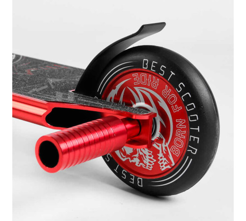 Самокат трюковий 46409 Best Scooter (4) HIC-система, ПЕГИ, алюмінієвий диск та дека, АНОДОВАНЕ ФАРБУВАННЯ, колеса PU, d = 110мм, ширина керма - 60 см – в наличии! Купите сейчас у KAZKOVA