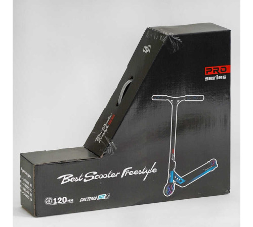 Самокат трюковий N- 31020 "Best Scooter" (2) "Freestyle", HIC-система, ПЕГИ, алюмінієвий диск та дека, колеса PU, d=120мм, ширина керма 58 см – в наличии! Купите сейчас у KAZKOVA