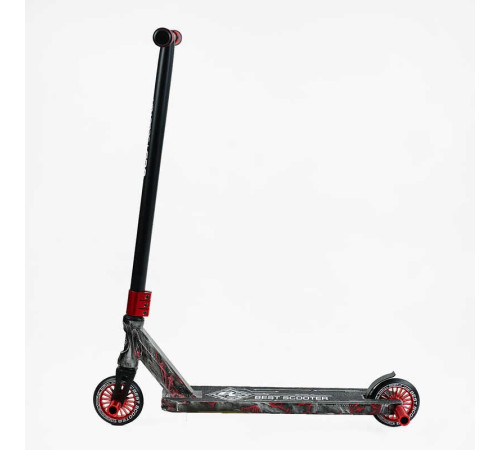 Самокат трюкових Best Scooter BS-99622 (4) HIC-система, ПЕГИ, алюмінієвий диск і дека з принтами, колеса PU, d = 110мм, ширина керма - 60 см, в коробці