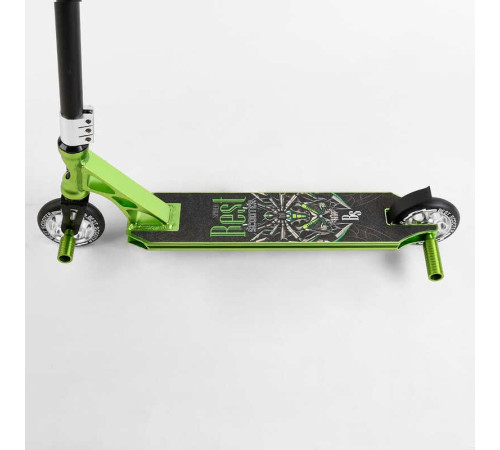 Самокат трюковий 53442 Best Scooter (4) HIC-система, ПЕГИ, алюмінієвий диск та дека, АНОДОВАНЕ ФАРБУВАННЯ, колеса PU, d = 110мм, ширина керма - 60 см – в наличии! Купите сейчас у KAZKOVA