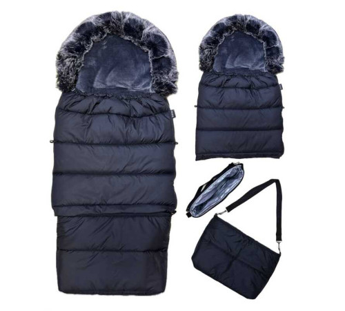 гр Конверт-трансформер на хутрі "Arctic" 2в1 206987 (1) колір чорний, в сумці