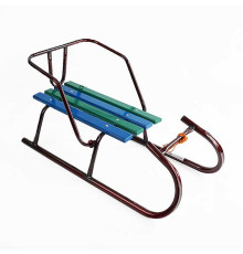 гр Сани БЕЗ РУЧКИ "Сніговий баранчик" 78062 колір - бордовий (1)