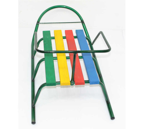 гр Санки "Класик" круглі полози - зелений / БЕЗ РУЧКИ /