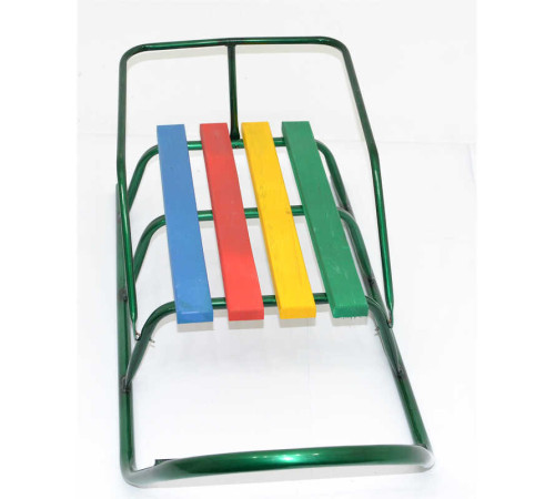 гр Санки "Класик" круглі полози - зелений / БЕЗ РУЧКИ /