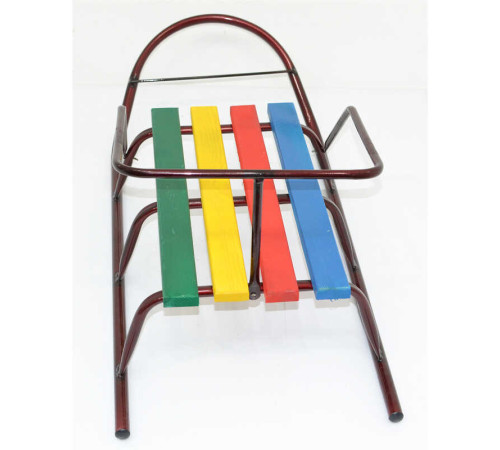 гр Санки "Класик" круглі полози - бордовий / БЕЗ РУЧКИ /