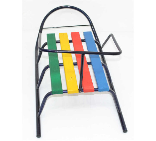 гр Санки "Класик" круглі полози - синій / БЕЗ РУЧКИ /