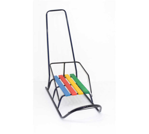 гр Сани "Класік" круглі полози - синій / З РУЧКОЮ /