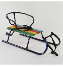 гр Сани "Санта" - КОЛЬОРОВІ, колір синій / БЕЗ РУЧКИ /