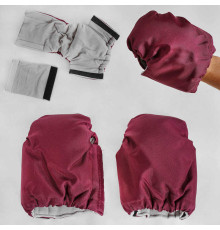 гр Рукавиці 207731/1012 (1) колір бордовий, на флісі, в пакеті