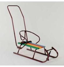 гр Сани "Санта" - КОЛЬОРОВІ, колір бордовий / З РУЧКОЮ /