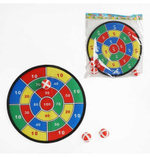 Дартс 66328-7 (240/2) на липучках, 3 м’ячики, діаметр мішені 28 см, у пакеті