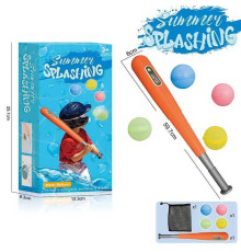 Бейсбол BZ 010 (72/2) бита, 4 водних м'ячі, мішечок, в коробці