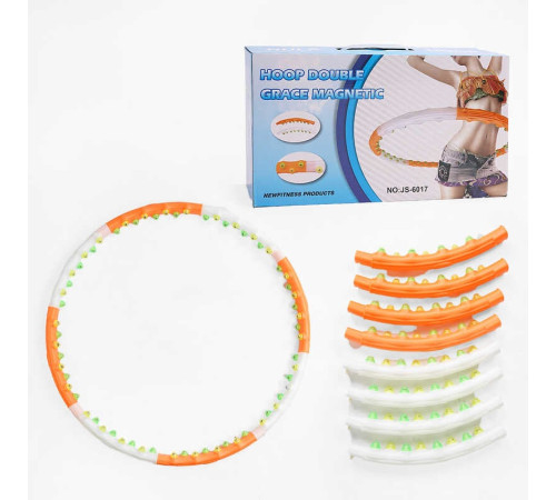 Обруч масажний C 68888 (12) розбірна конструкція, 64 магнітні масажні кульки, внутрішній діаметр: 90см, в коробці