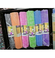 Килимок для йоги C 40246 (20) розмір 61х173 см, товщина 0.6 см, у плівці, ВИДАЄТЬСЯ ТІЛЬКИ МІКС ВИДІВ