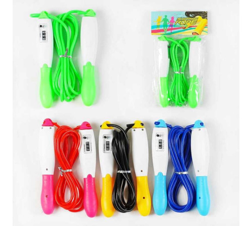 Скакалка С 34202 (200) з вбудованим лічильником, 4 кольори, довжина 290 см, 1шт в пакеті, ВИДАЄТЬСЯ ТІЛЬКИ МІКС ВИДІВ