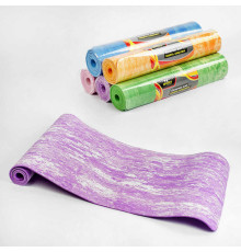 Килимок для йоги C 56207 (24) "TK Sport", розмір 61х173 см, товщина 0.6 см, ВИДАЄТЬСЯ ТІЛЬКИ МІКС ВИДІВ