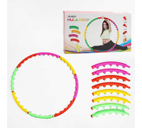 Обруч масажний C 68889 (20) розбірна конструкція, 40 магнітних масажних кульок, діаметр: 100см, в коробці