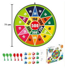 Дартс 66399 B-14 (36) мішень 71х71см, кульки та дротики на липучках, гачки, в коробці