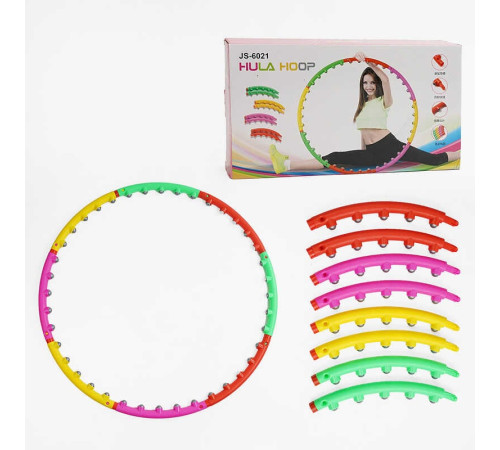 Обруч масажний C 68890 (20) розбірна конструкція, 40 магнітних масажних кульок, діаметр: 100см, в коробці