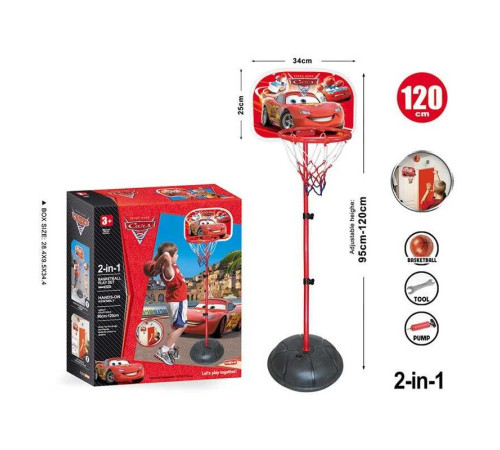 Баскетбол 666-8 C (24) герой, м’яч, насос, кільце, регульована висота до 120 см, в коробці