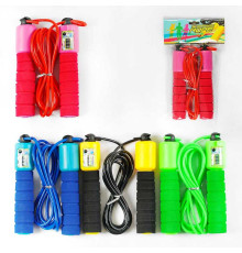 Скакалка С 34203 (200) з вбудованим лічильником, 4 кольори, довжина 295 см, 1шт в пакеті, ВИДАЄТЬСЯ ТІЛЬКИ МІКС ВИДІВ