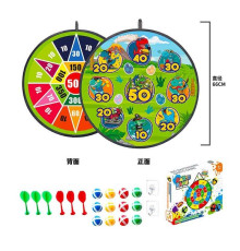 Дартс 66399 B-3 (36) двостороння мішень 66х66см, кульки та дротики на липучках, гачки, в коробці