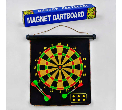 Дартс магнітний С 33999 (24) розмір 17", 4 дротики, в коробці