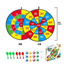 Дартс 66399 B-4 (36) двостороння мішень 66х66см, кульки та дротики на липучках, гачки, в коробці