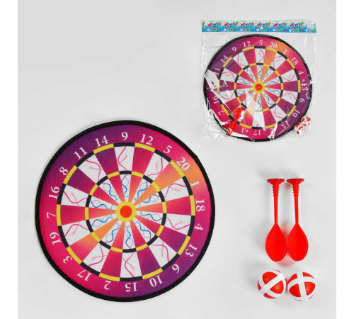 Дартс на липучках 36 F 10 (144/2) 2 дротики та 2 м'ячики, у пакеті