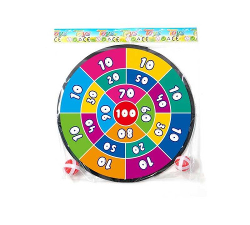 Дартс 668-36 A (180/2) діаметр мішені 28 см, 2 м’ячики на липучках, в пакеті