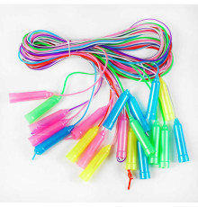 Скакалка С 34144 (60) кольорова /ЦІНА ЗА ЗВ'ЯЗКУ/ 10шт у зв'язці, довжина 250см, товщина 4,4 мм