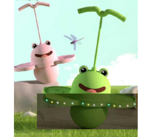 Дитячий джампінг C 69768 (1) 2 види, ВИДИАЄТЬСЯ МІКС, "Жабка", підсвічування, насос, у коробці