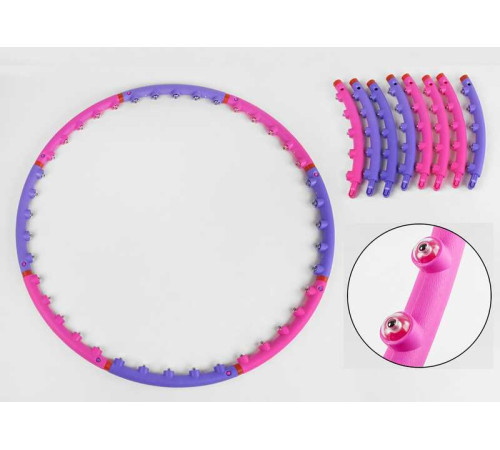 Обруч масажний С 44835 (20) розбірна конструкція, масажні кульки, в пакеті