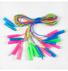 Скакалка С 34145 (80) кольорова /ЦІНА ЗА ЗВ'ЯЗКУ/ 10шт у зв'язці, довжина 230см, товщина 4 мм