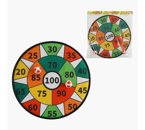 Дартс 998-37 A (144/2) діаметр мішені 35 см, 2 м’ячики на липучках, в пакеті