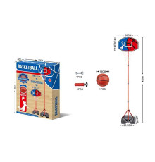 Баскетбол 6052 (24/2) м’яч, насос, кільце, сітка, в коробці