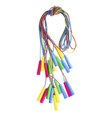 гр Іграшка дитяча "Скакалка №1 кольорова" 034/2 (15) ЦІНА ЗА ЗВ’ЯЗКУ, У ЗВ’ЯЗЦІ 10ШТ, довж 2,2 м., діам. 3,9 мм. "BAMSIC"