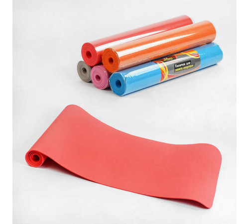 Килимок для йоги C 56187 (24) "TK Sport", 5 кольорів, розмір 61х173 см, товщина 0.4 см, ВИДАЄТЬСЯ ТІЛЬКИ МІКС ВИДІВ