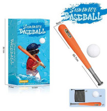 Бейсбол BZ 008 (72/2) бита, 4 пластикових м'ячі, мішечок, в коробці