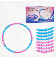 Обруч масажний C 68887 (12) розбірна конструкція, 48 магнітних масажних кульок, діаметр: 103см, в коробці