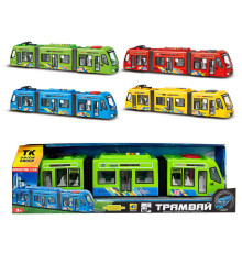 Трамвай 60147 (48/2) "АвтоЕксперт", 4 кольори, ОЗВУЧУВАННЯ УКРАЇНСЬКОЮ МОВОЮ, пісні, віршики, звук транспорту, правила дорожнього руху, підсвічування, дверцята відчиняються, масштаб 1:16, в коробці, ВИДАЄТЬСЯ ТІЛЬКИ МІКС ВИДІВ