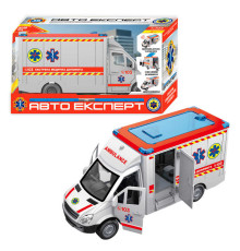 Машинка TK 97569 (24) "Авто Експерт", "Швидка допомога", ОЗВУЧ УКР МОВОЮ, інерція, звук, підсвіч, вірші, пісні, двері, та дах відчиняються, в коробці