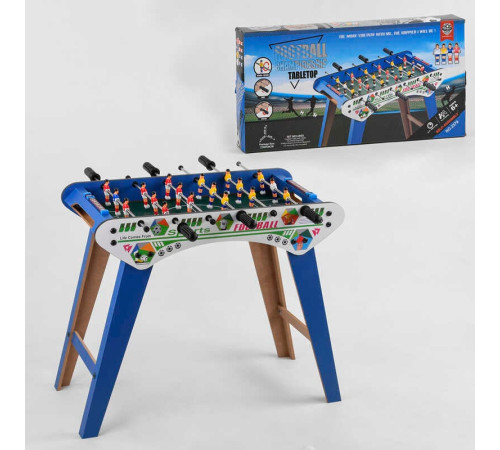 Футбол підлоговий 2379 (6) дерев'яний, розмір поля 79,5 х 36 см, в коробці